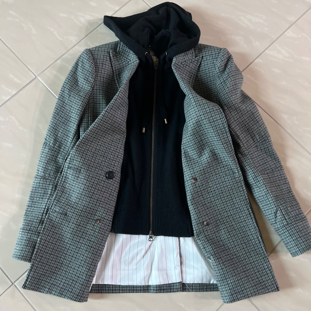 2811 Veronica Beard Pyle Dickey Jacket, Cashmere Hoodie & Hoodie Dickey size 2 - Picture 4 of 16